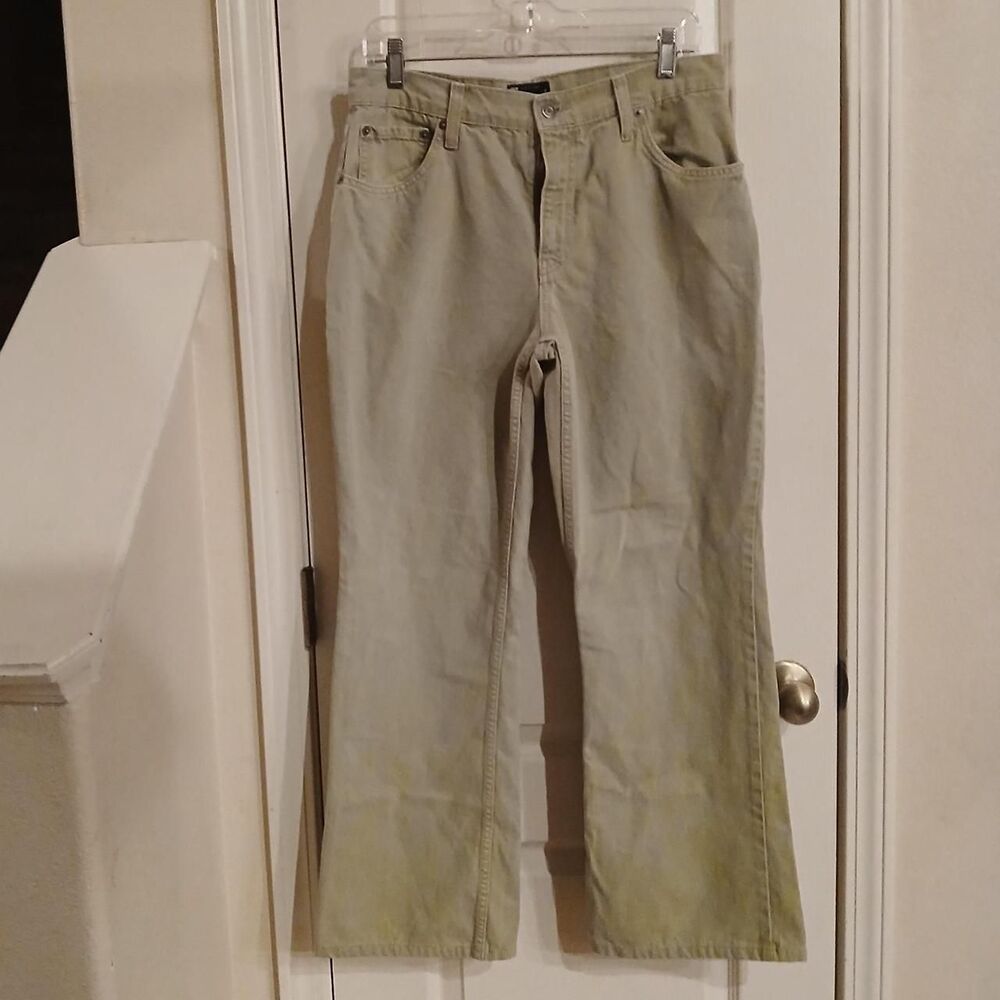 ASOS DESIGN unisex green wide-leg denim pants 30/29 skater grunge Y2K Style